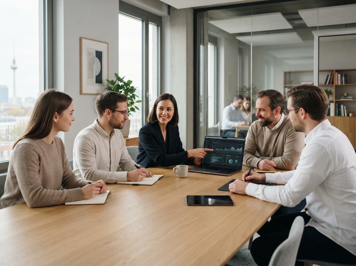 Falkenruehm Team bei der Entwicklung von Analysemodellen